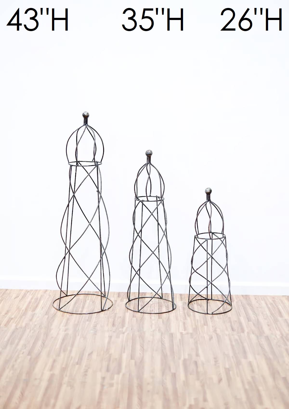 22-060 - SM Spiral Topiary with Ball 3 PC