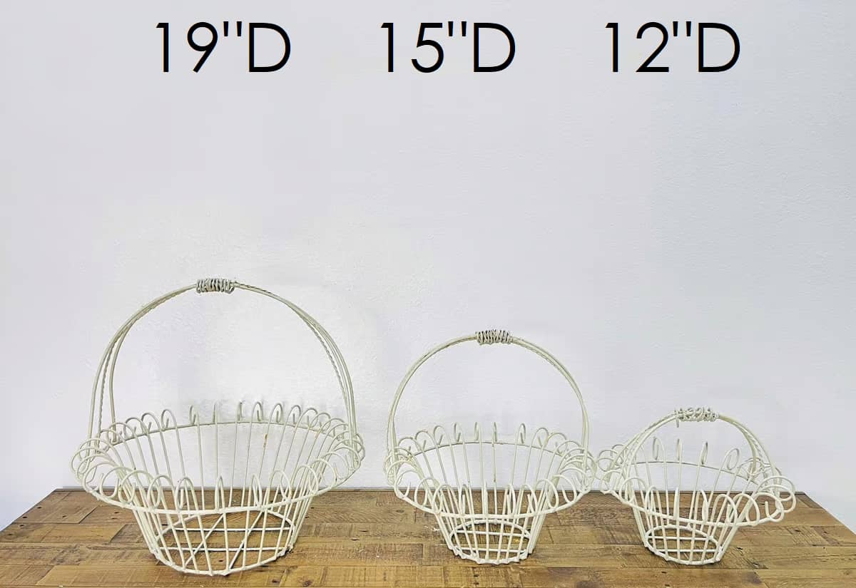23-056 - Antique White Armagh Hanging Basket 3 PC set