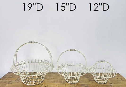 23-056 - Antique White Armagh Hanging Basket 3 PC set