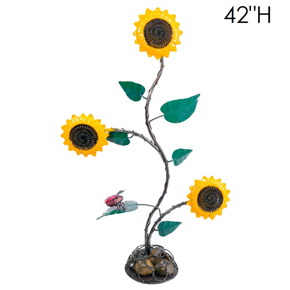 32-060 - LG 3 Sunflowers with Ladybug