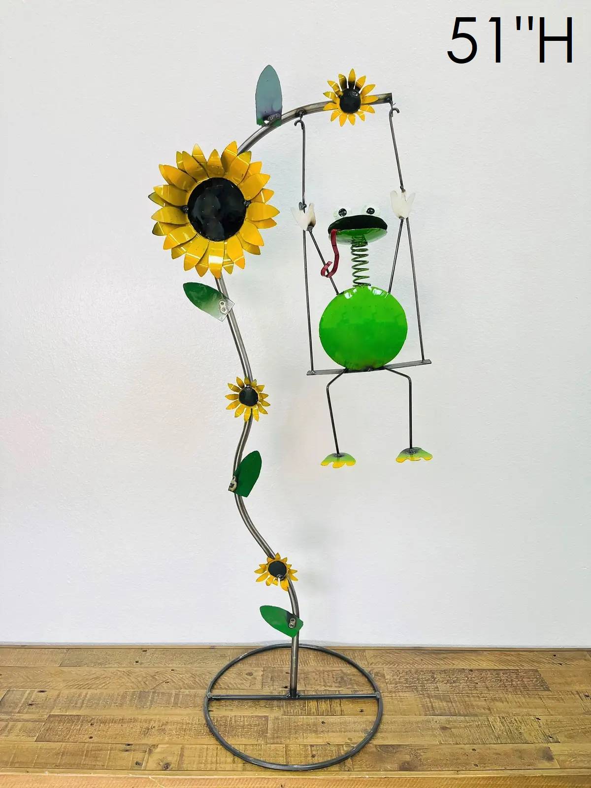 34-683 - Frog on Sunflower Swing