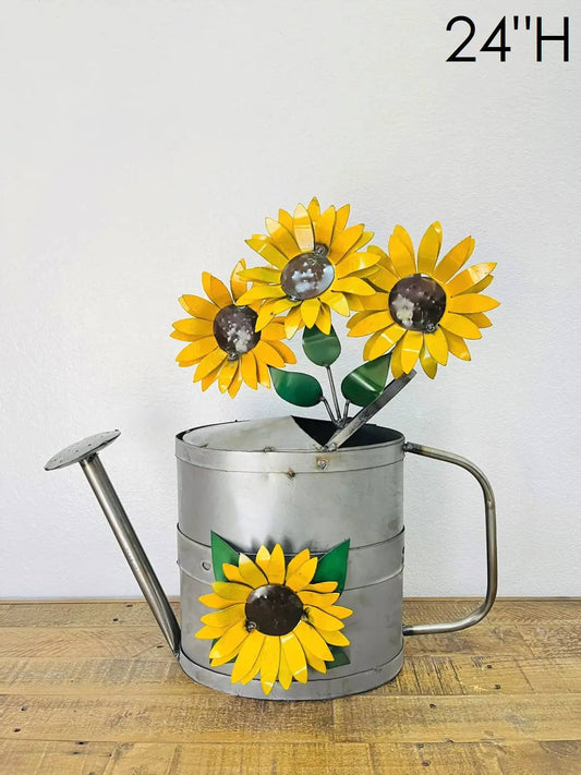 32-503 - Watering Can with Sunflowers