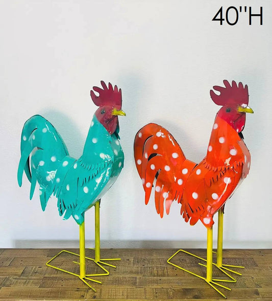 34-092 - Polka Dot Rooster - Asstd. Colors